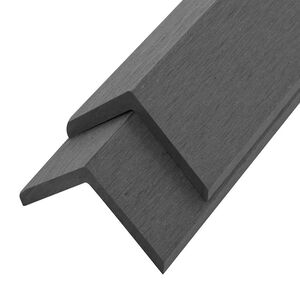vidaXL Tarasowe listwy kątowe, 5 szt., WPC, 170 cm, szare