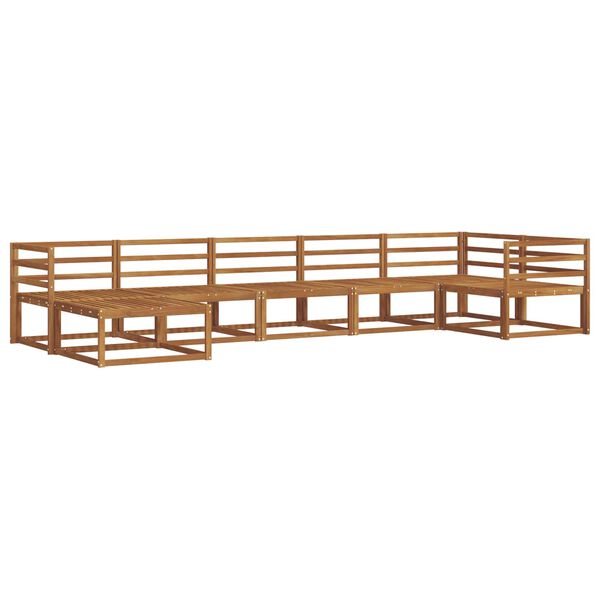 vidaXL Zestaw sof na zewnątrz 7 pcs Naturalny Lite Drewno Akacji