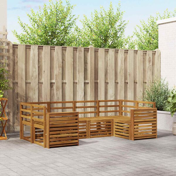 vidaXL Zestawy sof 6 pcs Naturalny Lite Drewno Akacji
