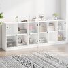 vidaXL Biblioteczka z drzwiczkami, biała, 204x37x75 cm