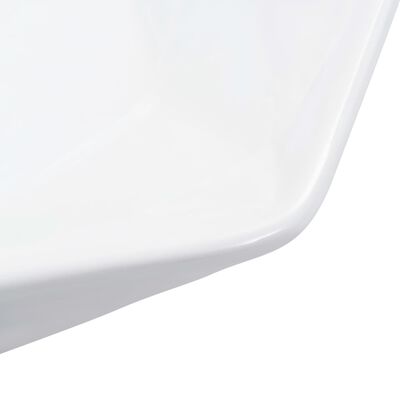 vidaXL Umywalka, 41 x 36,5 x 12 cm, ceramiczna, biała