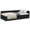 vidaXL Rama ł&oacute;żka narożnego Z zagł&oacute;wkiem Czarny 90 cm x 200 cm tkanina