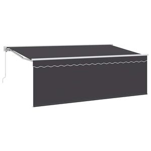 vidaXL Markiza wysuwana Kremowy 350 x 200 cm Poliester i aluminium