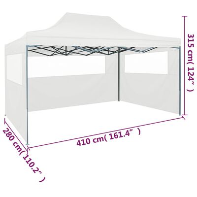vidaXL Profesjonalny, składany namiot imprezowy, 3 ściany, 3x4 m, stal