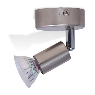 vidaXL Lampy ścienne 2 reflektory LED satynowy nikiel