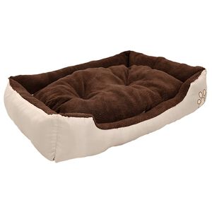 vidaXL Legowisko dla psa, rozmiar XXL, brązowo-beżowe