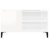 vidaXL Szafka na płyty, wysoki połysk, biała, 84,5x38x48 cm