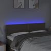 vidaXL Zagł&oacute;wek do ł&oacute;żka z LED, taupe, 144x5x78/88 cm, tkanina