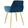 vidaXL Krzesła stołowe, 6 szt., niebieskie, obite aksamitem