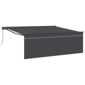vidaXL Rama markizy Ż&oacute;łty i Biały 350 x 250 cm Poliester z powłoką PU