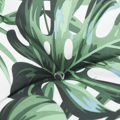 vidaXL Poduszka na ławkę ogrodową, wzór w liście, 100x50x7 cm, tkanina