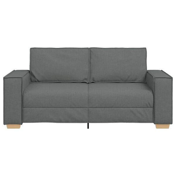 vidaXL Sofa 2-osobowa Ciemnoszara 140 cm Tkanina