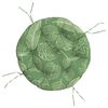vidaXL Okrągła poduszka, wz&oacute;r w liście, &Oslash; 60 x 11 cm, tkanina Oxford