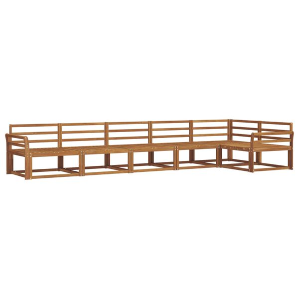 vidaXL Zestaw sof na zewnątrz 6 pcs Naturalny Lite Drewno Akacji