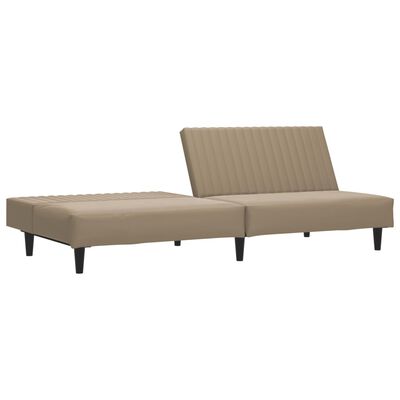 vidaXL 2-osobowa sofa, cappuccino, sztuczna skóra