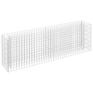 vidaXL Podwyższona donica gabionowa, galwanizowana stal, 180x30x60 cm