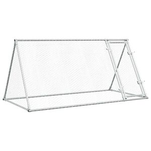 vidaXL Klatka dla kurcząt, srebrna, 200x105x91 cm, stal galwanizowana
