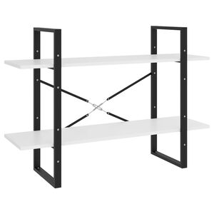 vidaXL 2-poziomowy regał na książki, biały, 100x30x70 cm