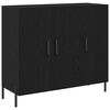 vidaXL Bufet Czarny Dąb 90 x 34 x 80 cm Drewno inżynieryjne