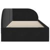 vidaXL Rama ł&oacute;żka narożnego Czarny 90 cm x 200 cm Poliester i sklejka