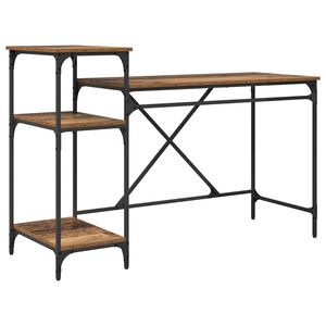 vidaXL Biurko Stare drewno 135 x 50 x 90 cm Materiał drewnopochodny