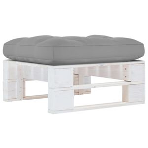 vidaXL Ogrodowy stołek z palet, impregnowane na biało drewno sosnowe