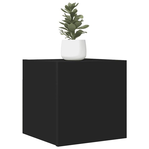 vidaXL Wiszące szafki telewizyjne, 4 szt., czarne, 30,5x30x30 cm