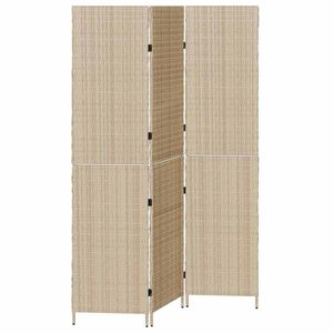 vidaXL Przesłona pokoju Beżowy 147 x 180 cm polirattan