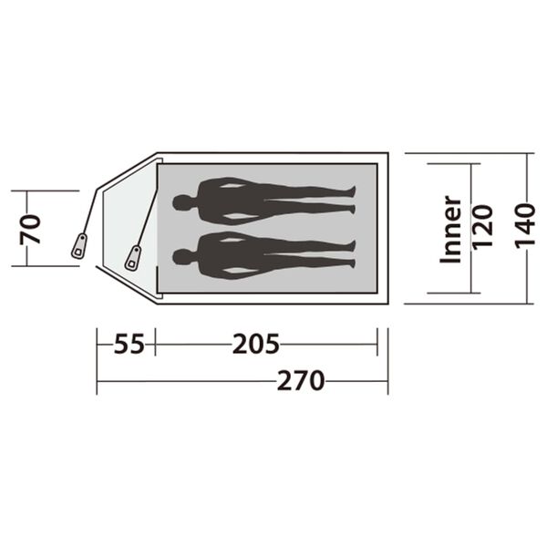 Easy Camp Namiot Quasar 200, 2-osobowy, rustykalna zieleń