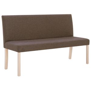 vidaXL Ławka, 139,5 cm, brązowa, poliester