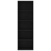 vidaXL 5-poziomowy regał, czarny 60x30x189 cm, materiał drewnopochodny