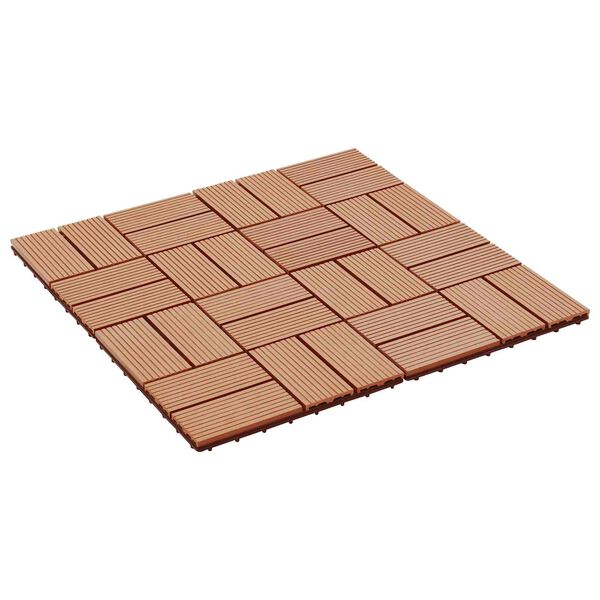 vidaXL Płytka Tarasowa 11 pcs Drewno tekowe 30 x 30 cm