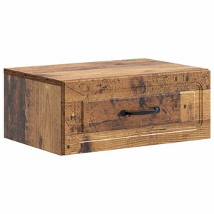 vidaXL Wisząca Szafka Nocna Stare drewno 49 x 34,5 x 20 cm