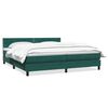 vidaXL Ł&oacute;żko typu Box Spring z materacem Ciemnozielone 180x220 cm