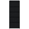 vidaXL Komoda z szufladami Czarny dąb 37,5x35x99 cm Drewno klejone
