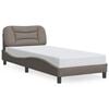 vidaXL Rama ł&oacute;żka bez materaca Hvar Taupe 80x200 cm Tkanina