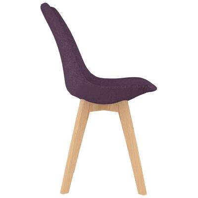 vidaXL Krzesła stołowe, 2 szt., fioletowe, obite tkaniną