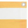vidaXL Parawan balkonowy, biało-ż&oacute;łty, 90x300 cm, tkanina Oxford
