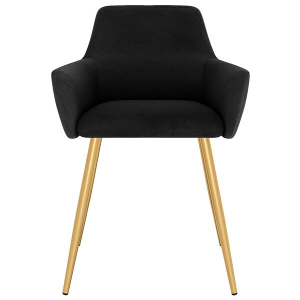 vidaXL Krzesła stołowe, 4 szt., czarne, obite aksamitem