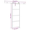 vidaXL Drzwi przesuwne z zestawem okuć czarne 76x205cm szkło hartowane