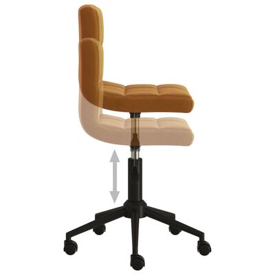 vidaXL Obrotowe krzesła stołowe, 4 szt., brązowe, obite aksamitem