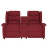 vidaXL Rozkładany fotel masujący z uchwytem, 2-os., winna czerwień