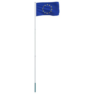 vidaXL Flaga Europy z aluminiowym masztem, 4 m
