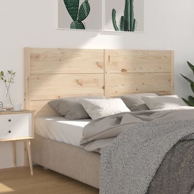 vidaXL Wezgłowie łóżka, 156x4x100 cm, lite drewno sosnowe