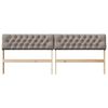 vidaXL Tapicerowane wezgłowie Ciemnoszary 200 cm Lite drewno sosnowe