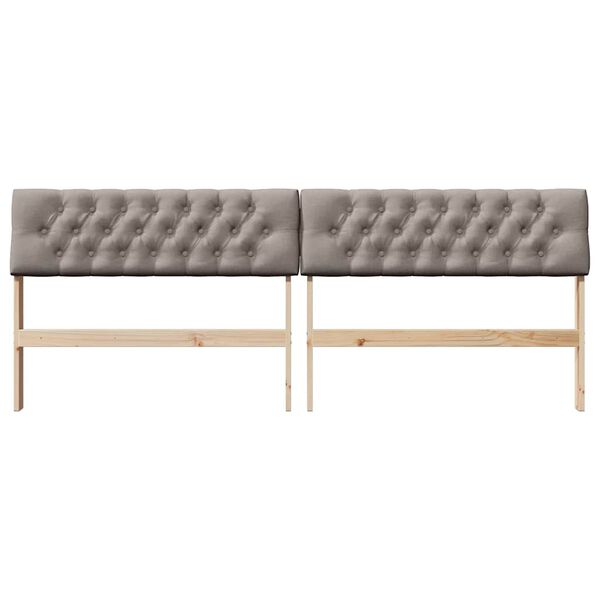 vidaXL Tapicerowane wezgłowie Ciemnoszary 200 cm Lite drewno sosnowe