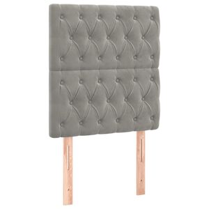 vidaXL Zagł&oacute;wek jasnoszary 80x7x118/128 cm aksamit