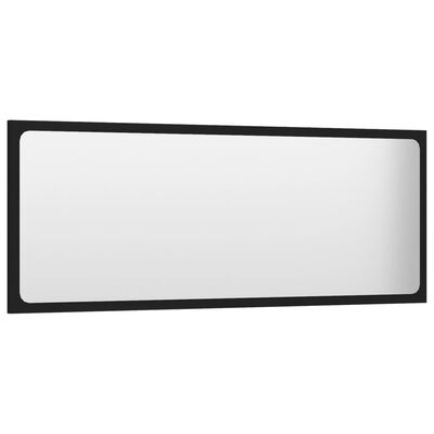 vidaXL Lustro łazienkowe, czarne, 100x1,5x37 cm, płyta wiórowa