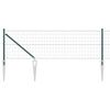 vidaXL Ogrodzenie z słupkiem Zielony 0,6 x 25 m Stal i PVC