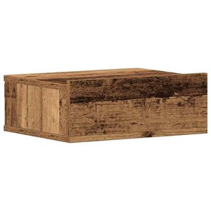 vidaXL Pływająca szafka nocna Stare drewno 40x32x15 cm Drewno klejone